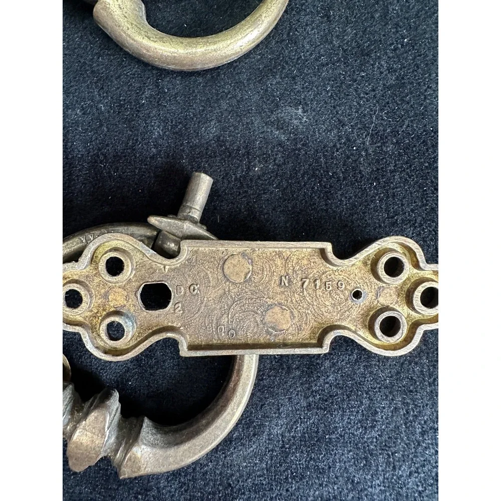 Vintage Brass Pulls Handles Set of 4 Round Drawer Pulls Backplates MCM Hardware